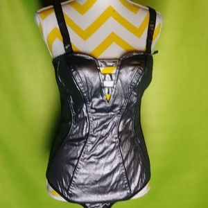 Silver metallic bustier- Med